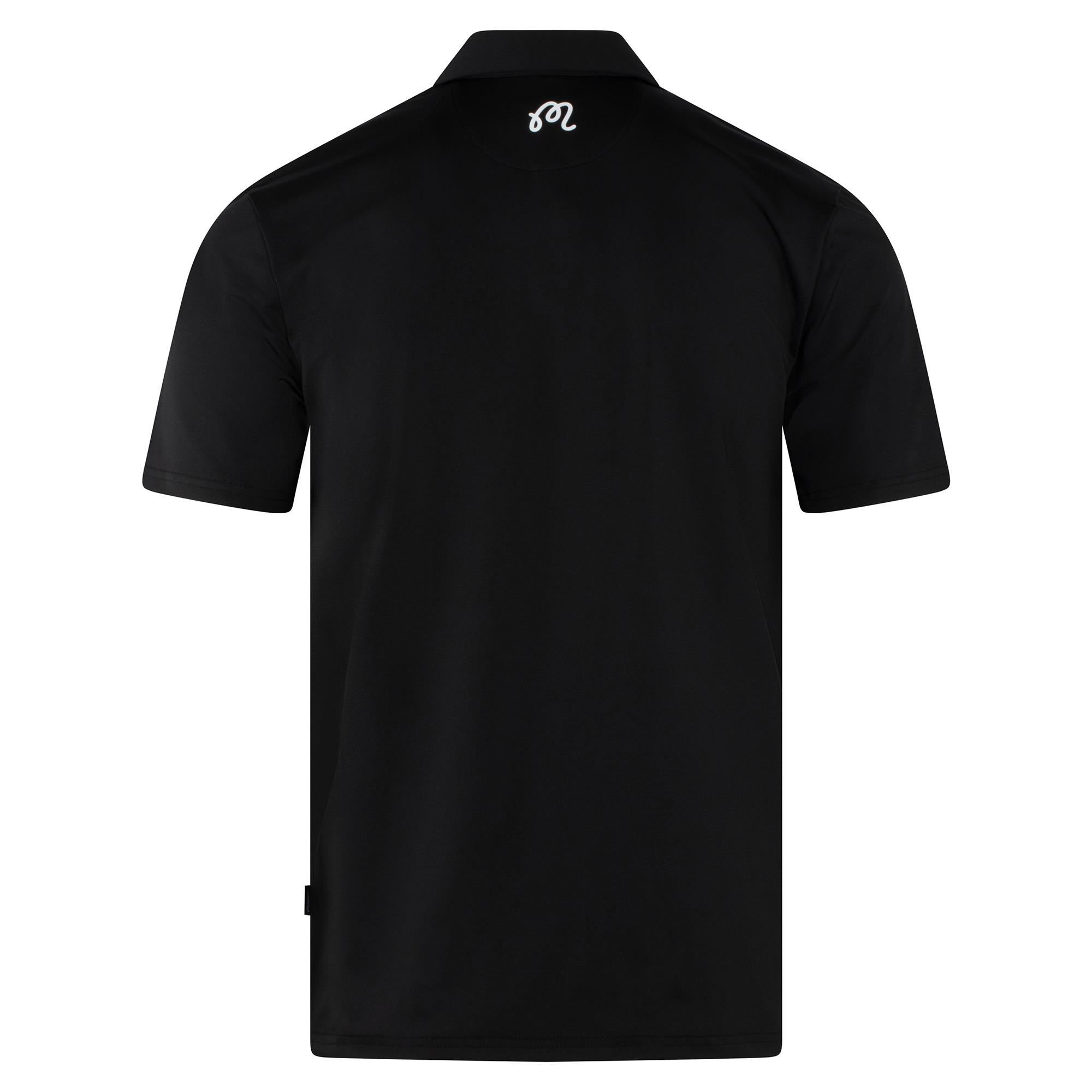 Malbon Golf Cooper Bucket Performance Pique Polo Shirt Black
